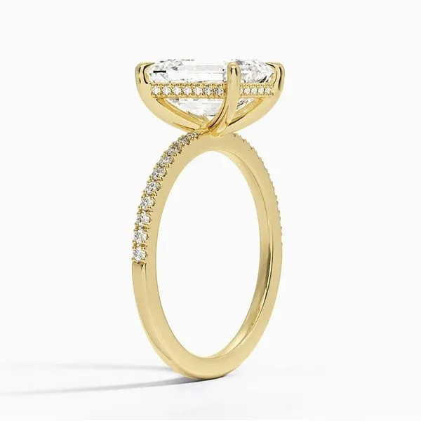 14K Yellow Gold Hidden Halo Diamond Enagement Ring Image 2 Moore Jewelers Laredo, TX