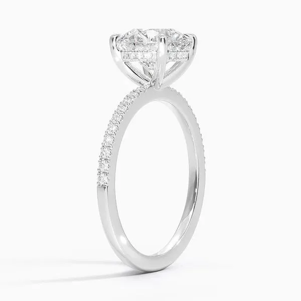 14K White Gold Hidden Halo Diamond Enagement Ring Image 2 Moore Jewelers Laredo, TX
