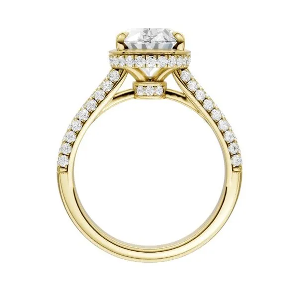 14K Yellow Gold Hidden Halo Labgrown Diamond Engagement Ring Image 3 Moore Jewelers Laredo, TX