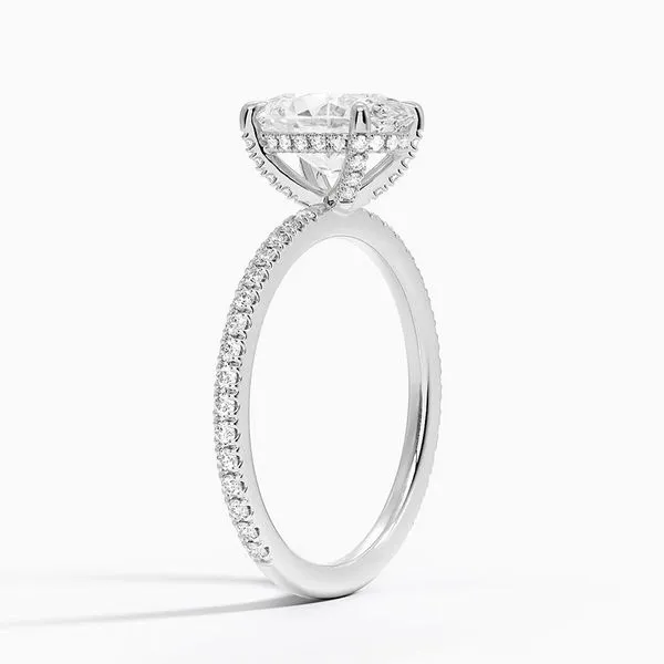 14K White Gold Hidden Halo Lab Grown Diamond Engagement Ring Image 2 Moore Jewelers Laredo, TX