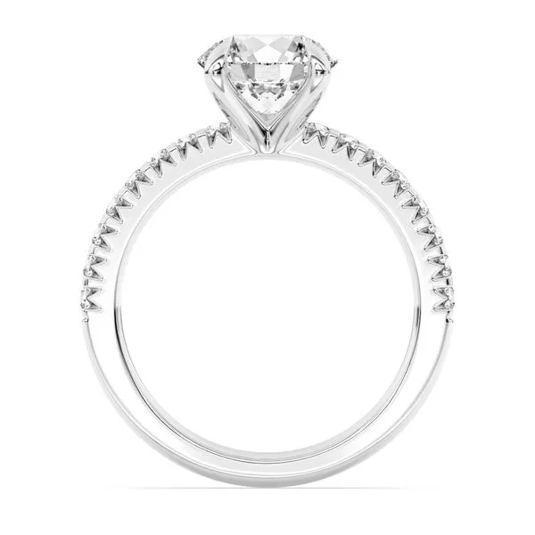14K White Gold Lab Grown Diamond Engagement Ring Image 3 Moore Jewelers Laredo, TX