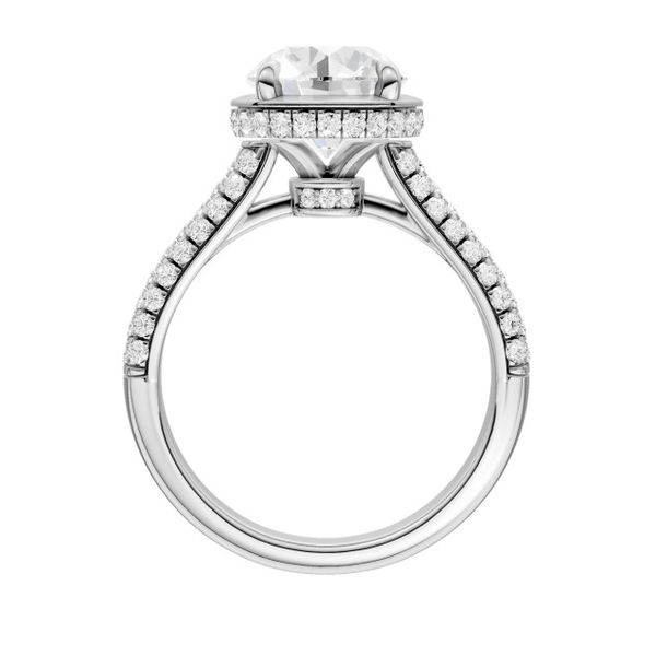 14K White Gold Hidden Halo Labgrown Diamond Engagement Ring Image 2 Moore Jewelers Laredo, TX