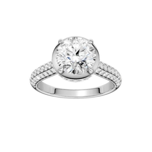 14K White Gold Hidden Halo Labgrown Diamond Engagement Ring Moore Jewelers Laredo, TX