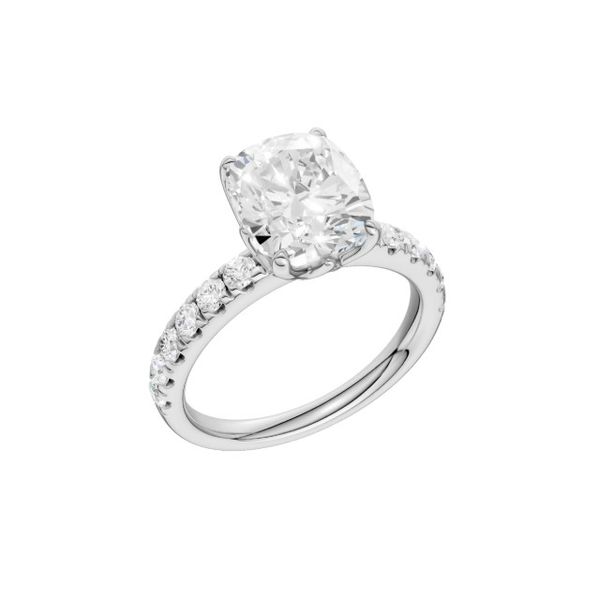 14K White Gold Lab Grown Diamond Engagement Ring Image 2 Moore Jewelers Laredo, TX