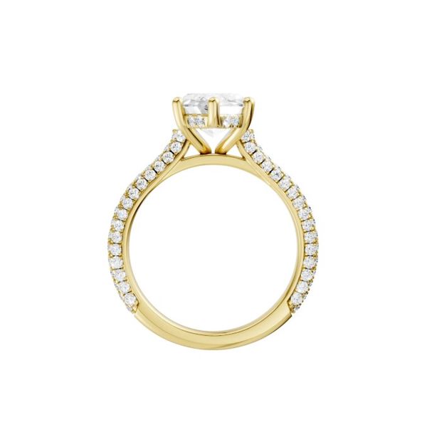 14K Yellow Gold Hidden Halo Labgrown Diamond Engagement Ring Image 3 Moore Jewelers Laredo, TX
