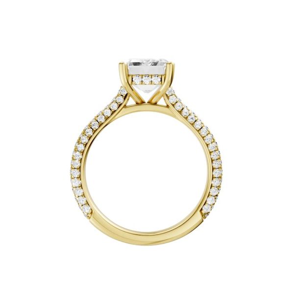 14K Yellow Gold Hidden Halo Labgrown Diamond Engagement Ring Image 3 Moore Jewelers Laredo, TX