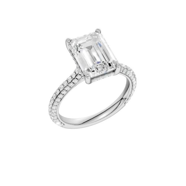 14K White Gold Hidden Halo Labgrown Diamond Engagement Ring Image 2 Moore Jewelers Laredo, TX