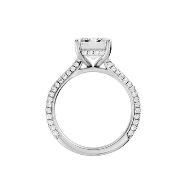 14K White Gold Hidden Halo Labgrown Diamond Engagement Ring Image 3 Moore Jewelers Laredo, TX