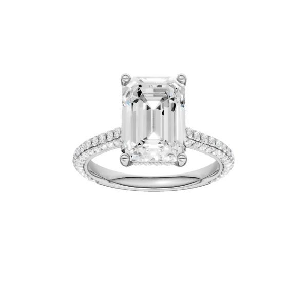 14K White Gold Hidden Halo Labgrown Diamond Engagement Ring Moore Jewelers Laredo, TX