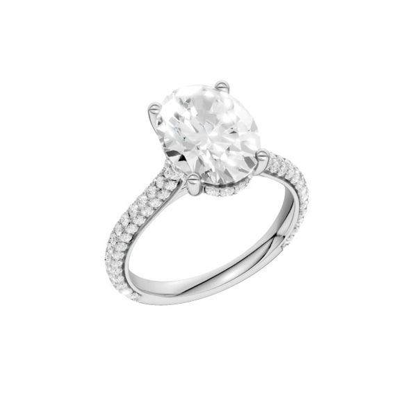 14K White Gold Hidden Halo Labgrown Diamond Engagement Ring Image 2 Moore Jewelers Laredo, TX