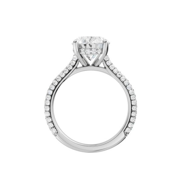 14K White Gold Hidden Halo Labgrown Diamond Engagement Ring Image 3 Moore Jewelers Laredo, TX