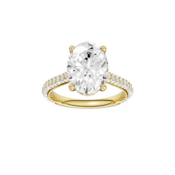 14K White Gold Hidden Halo Labgrown Diamond Engagement Ring Moore Jewelers Laredo, TX