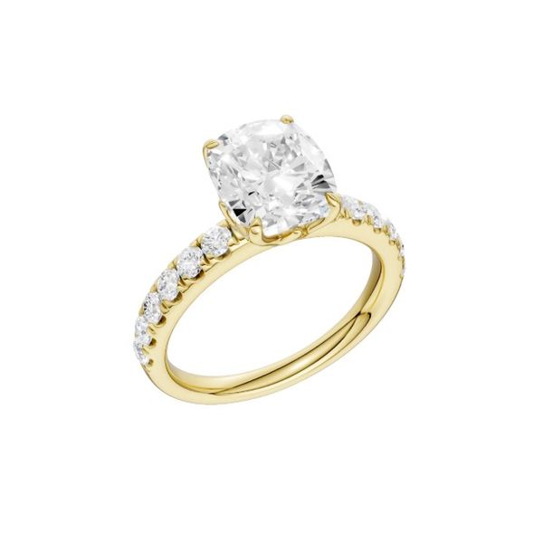 14K Yellow Gold Lab Grown Diamond Engagement Ring Image 2 Moore Jewelers Laredo, TX