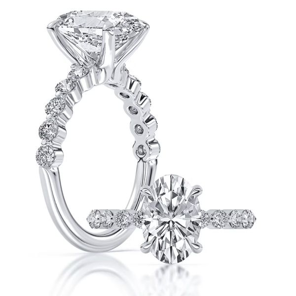 14K White Gold Diamond Engagement Ring Moore Jewelers Laredo, TX