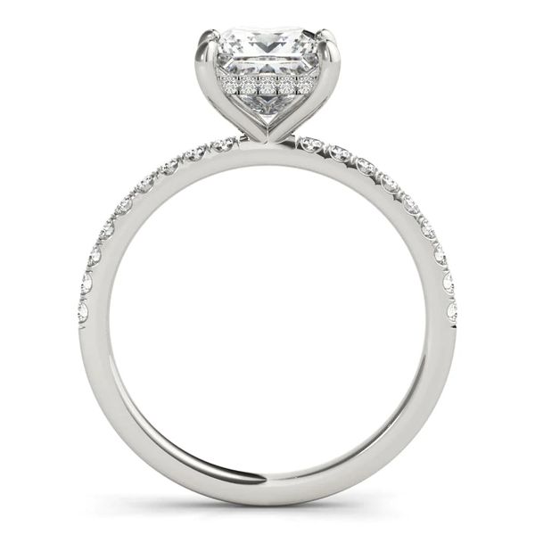 14K White Gold Hidden Halo Labgrown Diamond Engagement Ring Image 2 Moore Jewelers Laredo, TX