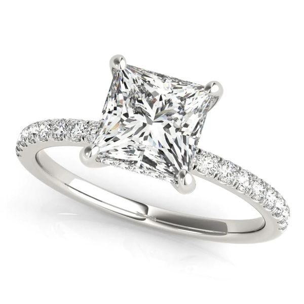 14K White Gold Hidden Halo Labgrown Diamond Engagement Ring Moore Jewelers Laredo, TX