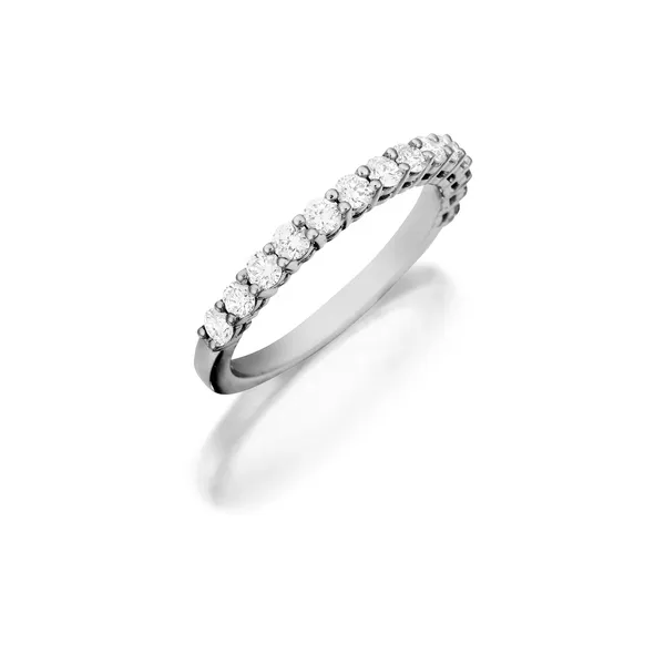 14K White Gold Half Anniversary Wedding Band Moore Jewelers Laredo, TX