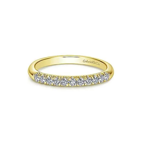 14K Yellow Gold Half Anniversary Diamond Wedding Band Moore Jewelers Laredo, TX