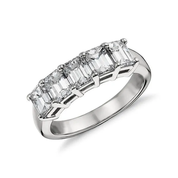 18K White Gold Half Anniversary Wedding Band Moore Jewelers Laredo, TX