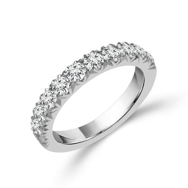 14K White Gold Half Anniversary Wedding Band Moore Jewelers Laredo, TX