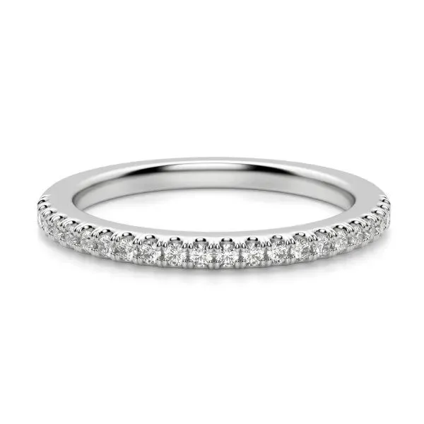 14K White Gold Half Anniversary Wedding Band Moore Jewelers Laredo, TX