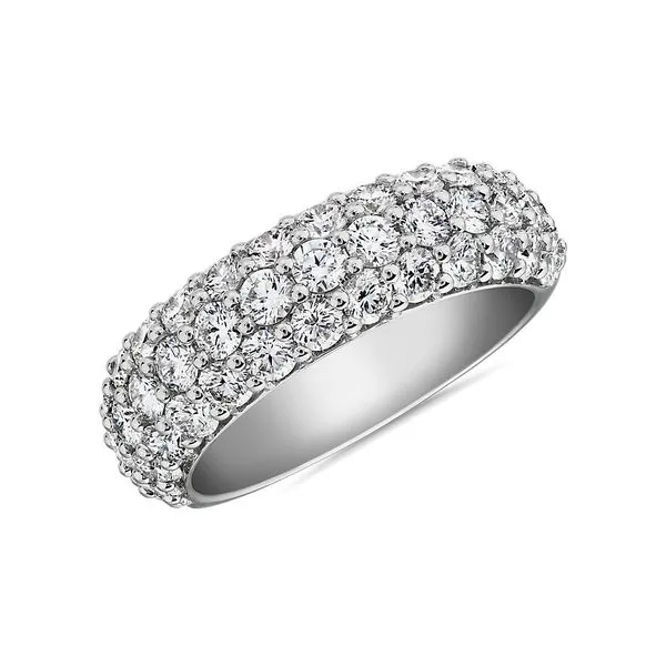 14K White Gold Half Anniversary Wedding Band Moore Jewelers Laredo, TX