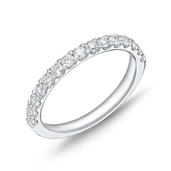 14K White Gold Half Anniversary Diamond Wedding Band Moore Jewelers Laredo, TX