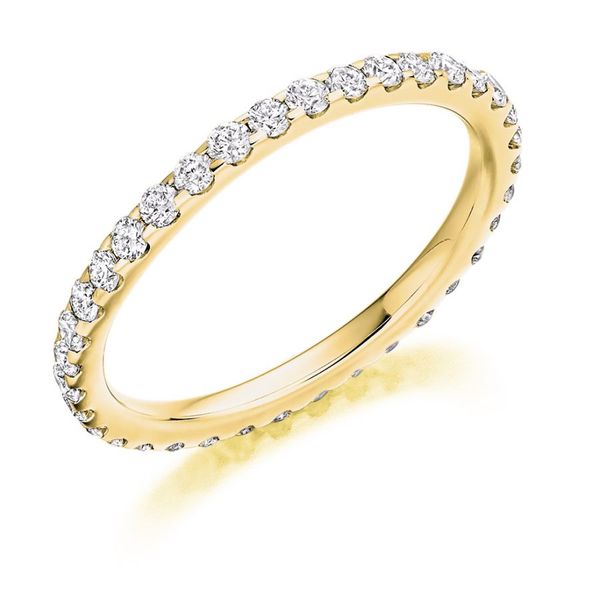 14K Yellow Gold Diamond Eternity Wedding Band Moore Jewelers Laredo, TX