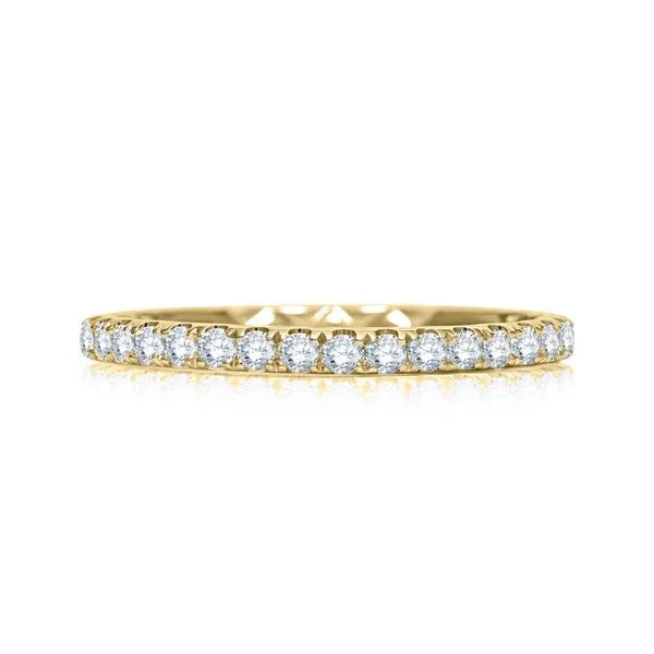 18K Yellow Gold Half Anniversary Diamond Wedding Band Moore Jewelers Laredo, TX