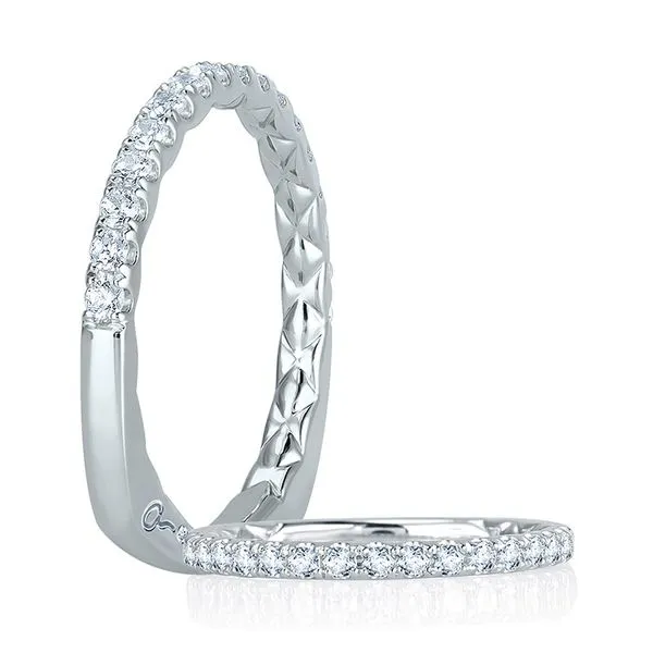 18K White Gold Half Anniversary Diamond Wedding Band Moore Jewelers Laredo, TX