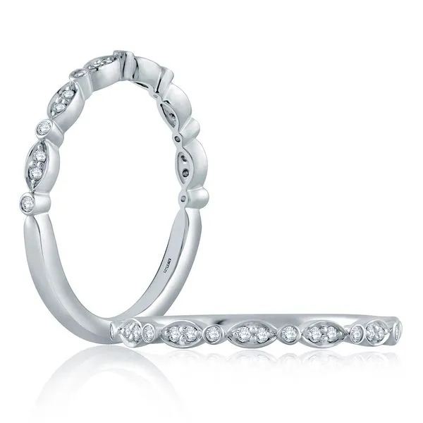 14K White Gold Half Anniversary Diamond Wedding Band Moore Jewelers Laredo, TX