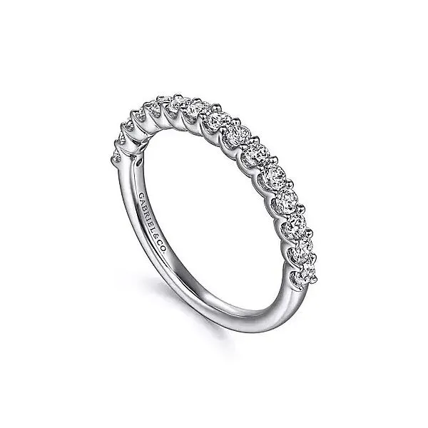 14K White Gold Half Anniversary Diamond Wedding Band Image 2 Moore Jewelers Laredo, TX