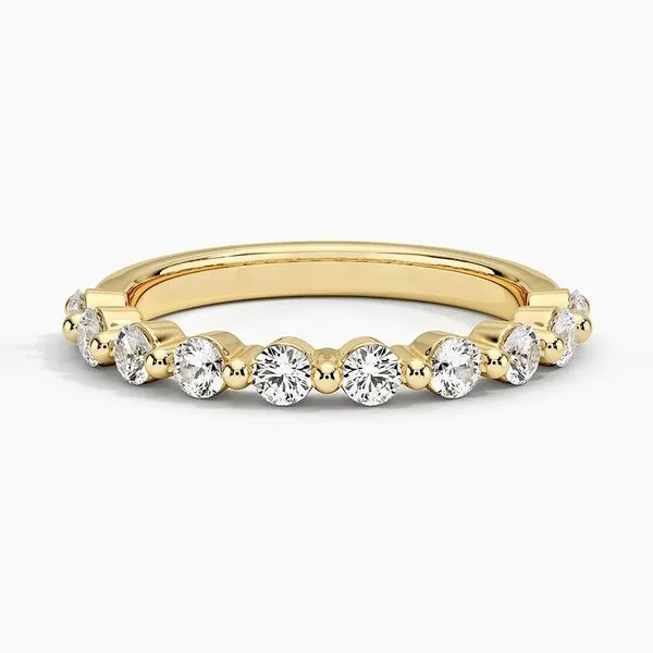 14K Yellow Gold Shared Prong Wedding Band Moore Jewelers Laredo, TX