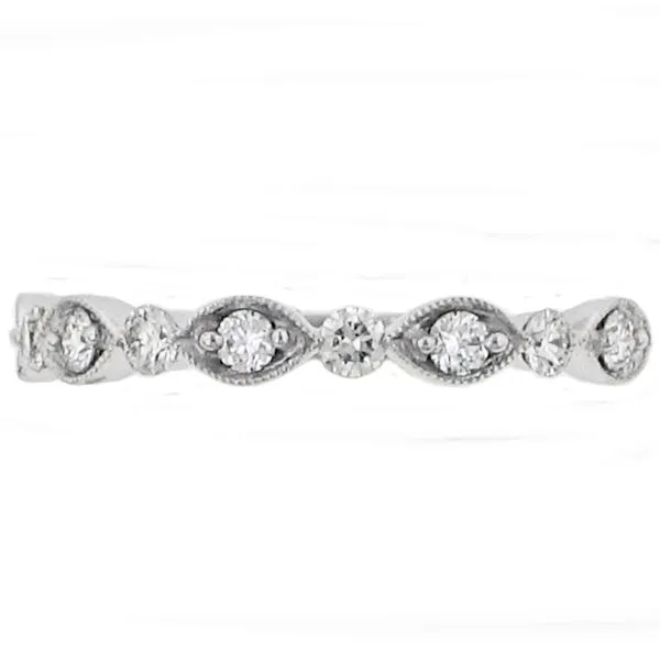 14K White Gold Half Anniversary Wedding Band Moore Jewelers Laredo, TX