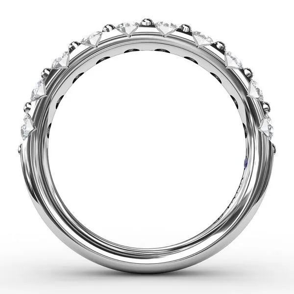 14K White Gold Half Anniversary Wedding Band Image 2 Moore Jewelers Laredo, TX