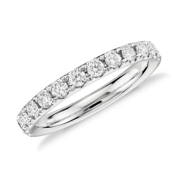 14K White Gold Half Anniversary Wedding Band Moore Jewelers Laredo, TX