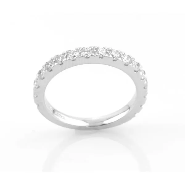 14K White Gold Half Anniversary Diamond Wedding Band Moore Jewelers Laredo, TX