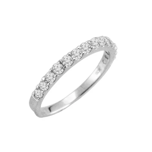 14K White Gold Half Anniversary Wedding Band Moore Jewelers Laredo, TX