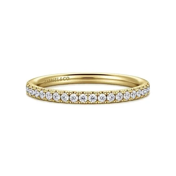 14K Yellow Gold Half Anniversary Wedding Band Image 2 Moore Jewelers Laredo, TX