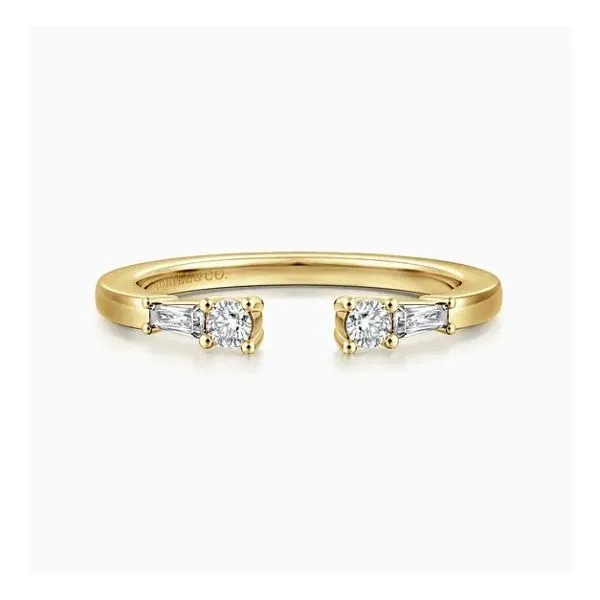 14K Yellow Gold Diamond Open Wedding Band Moore Jewelers Laredo, TX