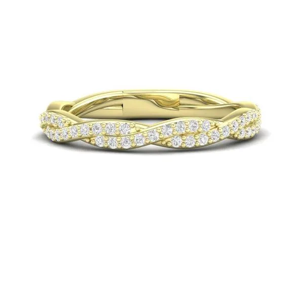14K Yellow Gold Eternity Twist Wedding Band Moore Jewelers Laredo, TX