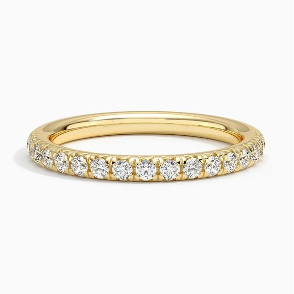 14K Yellow Gold Diamond Wedding Band Moore Jewelers Laredo, TX