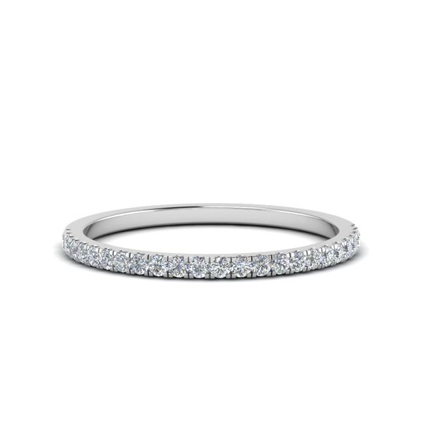 14K White Gold Half Anniversary Labgrown Diamond Wedding Band Moore Jewelers Laredo, TX