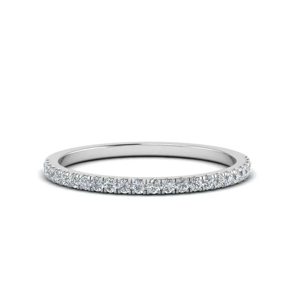 14K White Gold Half Anniversary Labgrown Diamond Wedding Band Moore Jewelers Laredo, TX