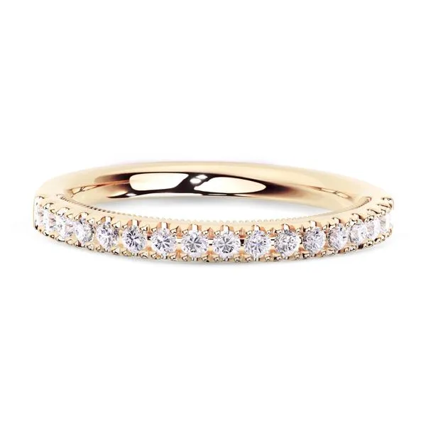 14K Yellow Gold Lab Grown Diamond Wedding Band Image 2 Moore Jewelers Laredo, TX