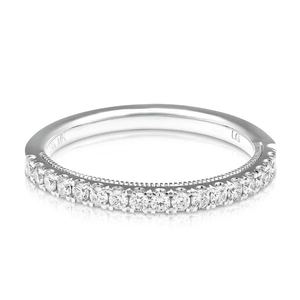 14K White Gold Lab Grown Diamond Wedding Band Image 2 Moore Jewelers Laredo, TX