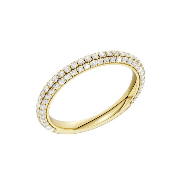 14K Yellow Gold Lab Grown Diamond Wedding Band Image 2 Moore Jewelers Laredo, TX