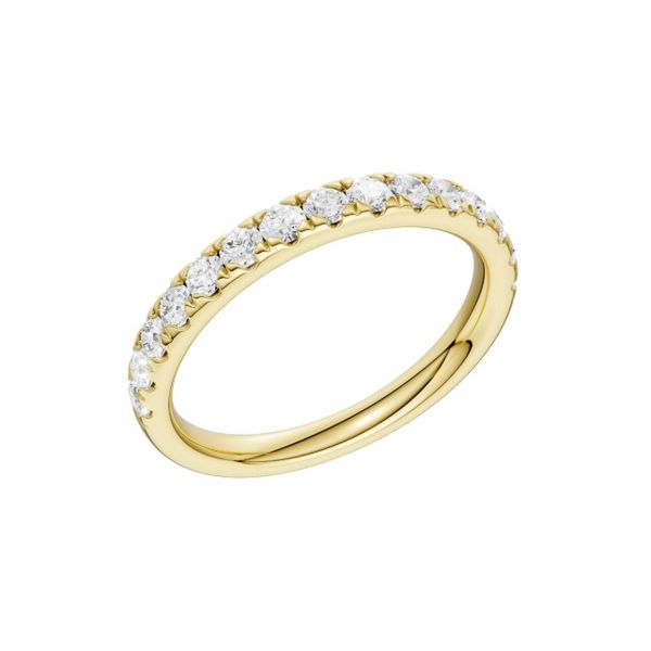 14K Yellow Gold Lab Grown Diamond Wedding Band Image 2 Moore Jewelers Laredo, TX