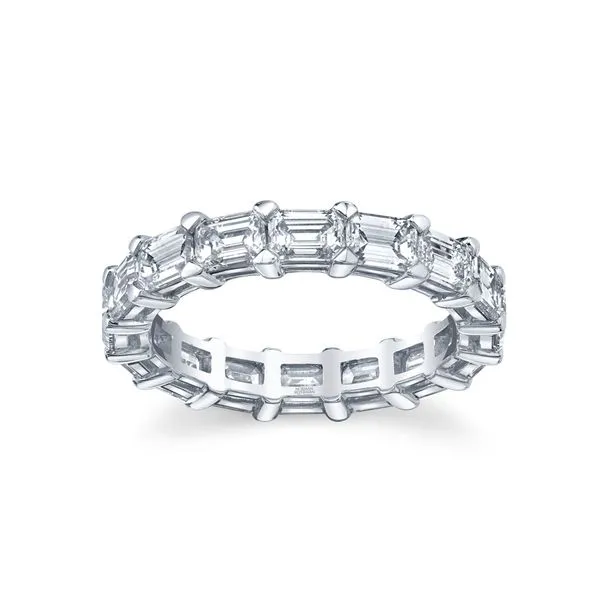 18K Two Tone Gold Diamond Eternity Wedding Band Moore Jewelers Laredo, TX