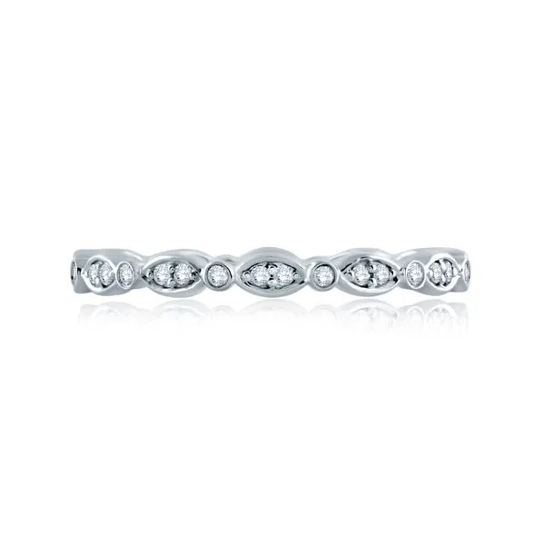 14K White Gold Eternity Band Image 2 Moore Jewelers Laredo, TX